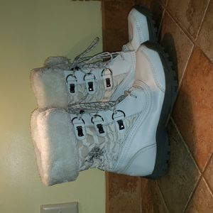 U.S.POLO ASSN. White Winter Boots 8.5